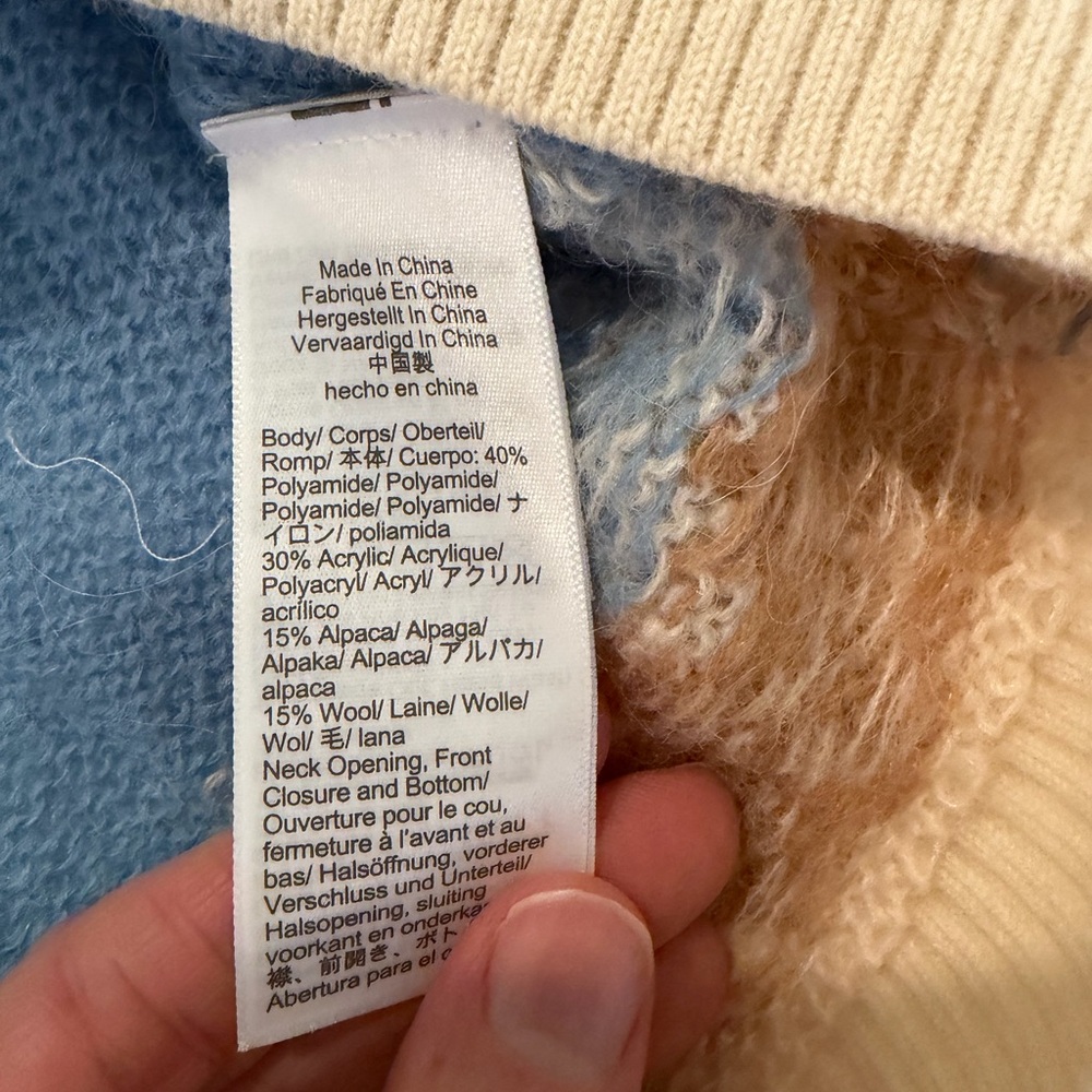J. Crew Blue and Cream Striped Cardigan - Picture 4 of 4